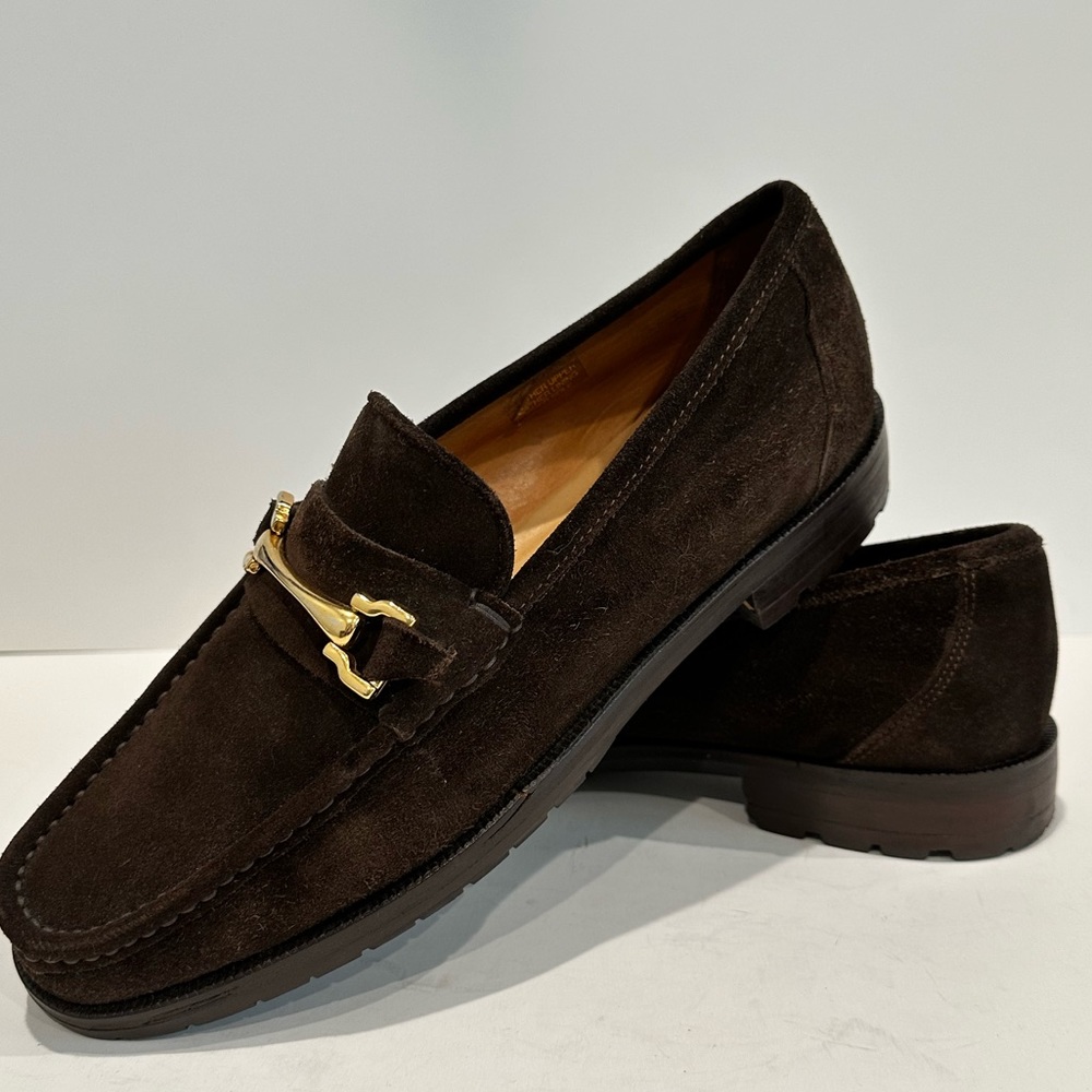 Vintage Gianni Lanetti Collezione Leather Loafers, Crafted in Italy Sz 8 Wide